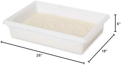 Rubbermaid Commercial Products Food Storage Box, 8.5 Gallon Capacity, White, for Restaurant/Kitchen/Cafeteria