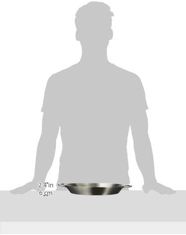 Tablecraft 12" Diameter Stainless Steel Grill Pan with Handles, Silver, Model: BBQ122