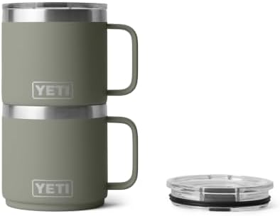 YETI Rambler 14 oz Ceramic Lined Stackable Mug, Pampa Green