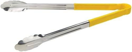 Winco 16" Yellow Stainless Steel Serving Tongs