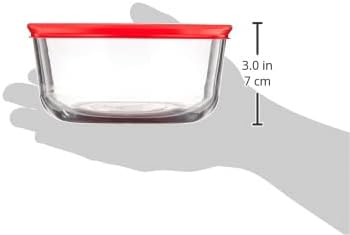 Pyrex Simply Store 4 Cup Glass Food Storage Container, BPA-Free Lids
