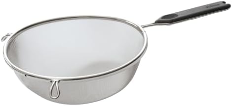 Winco 8" Stainless Steel Mesh Strainer, Bowl, Single Fine Mesh, Stainless
