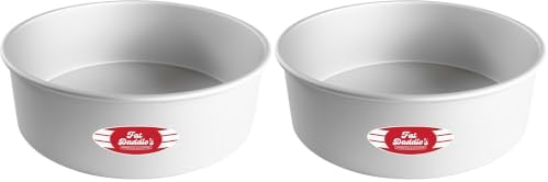 Fat Daddio's Round Cake Pan, 12 x 4 Inch, Silver (Pack of 2)