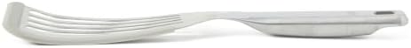 Calphalon Prime Slotted Fish Turner, Kitchen Flipping Spatula, Slotted Spatula, Stainless Steel Slotted Turner with Silicone High-Heat Resistant Handle, Cookware for Flipping and Draining (Taupe)