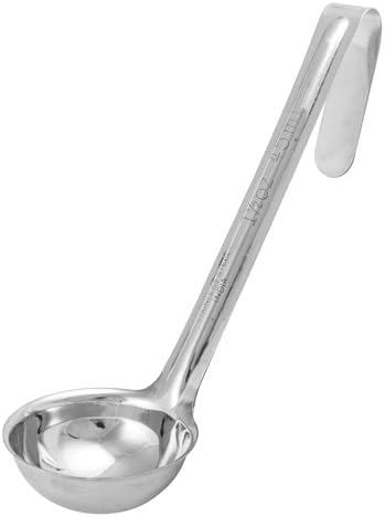 Winco 1.5 oz Red One Piece Stainless Steel Ladle