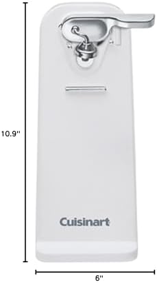 Cuisinart Deluxe Electric Can Opener, Single-Touch Automatic Can Opener, Easy-Clean Detachable Cutting Lever, Nonslip Base, CCO-50N, White