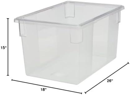 Rubbermaid Commercial Products-Food Storage Box/Tote, 21.5 Gallon, Clear, for Restaurant/Kitchen/Cafeteria
