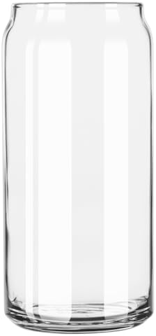 Libbey Classic Can XL Set of Drinking Glasses, Iced Coffee Cups Set of 4, 20 Oz, Dishwasher Safe Glass Beer Cups for Beverages and Cocktails