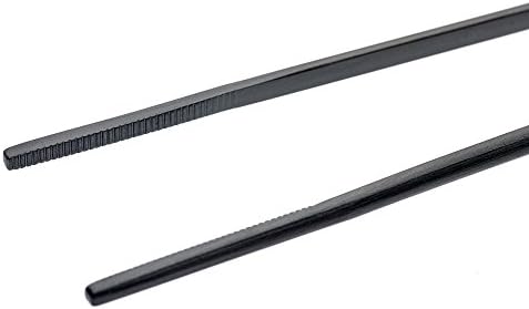 Mercer Culinary 18-8 Stainless Steel Precision Plus Chef Plating Tong, Offset, 7-7/8 Inch Tip, Matte Black