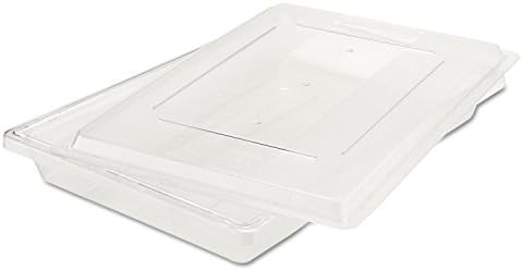 Rubbermaid Commercial Products Large Shallow Food Storage Container, 5 Gallon, Clear, for Restaurant/Kitchen/Cafeteria