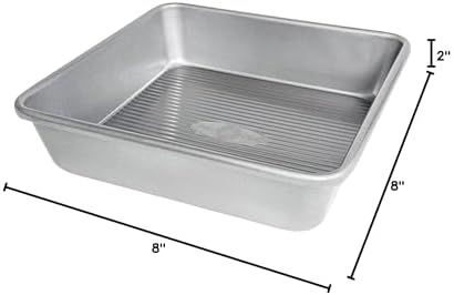 USA Pan Bakeware Seamless Nonstick Square Baking Pan, 8 x 8 x 2 (Pack of 6)