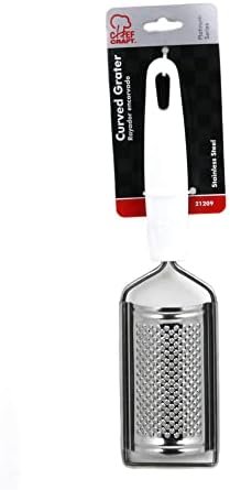 Chef Craft Select Stainless Steel Curved Fine Grater/Zester, 9.75 Inches in length, White