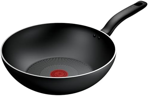 Tefal Titanium Essential Non-Stick Wok 28 cm, Metal Spatula Safe