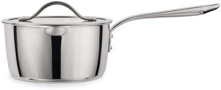 Tramontina Tempo Tri-Ply Base Stainless Steel 3-Qt Sauce Pan with Lid