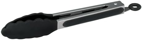 Winco 9" Heavy-Duty Utility Stainless Steel Tongs