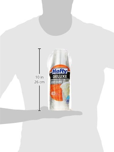 Hefty Deluxe Clear Plastic Party Cups (9 Ounce) 40 Count (Pack of 12)