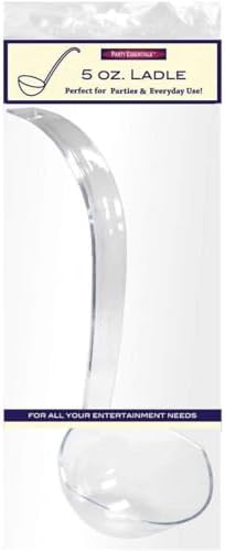 Party Essentials Hard Plastic 5-Ounce Punch Bowl/Serving Ladle,Clear, 1 Count (Pack of 12)