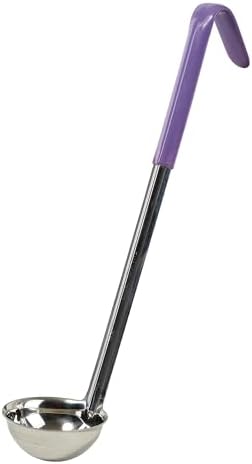 Winco 2 oz Red Stainless Steel Ladle