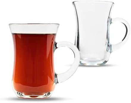 Tea Glasses with Handle Set of 48, Arabic Moroccan Tea Cup Set