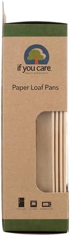 IF YOU CARE FSC Certified Paper Loaf Baking Pans, 4-count