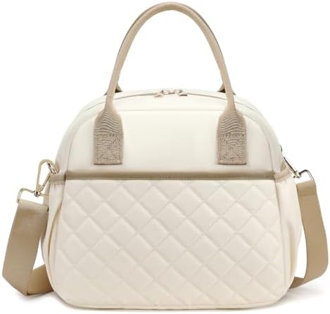 BTOOP Lunch Box for Women, Quilted Insulated Lunch Bag with Shoulder Strap