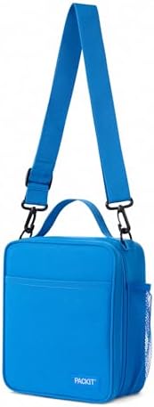 PackIt Freezable Crossbody Lunch Box, Azure Blue