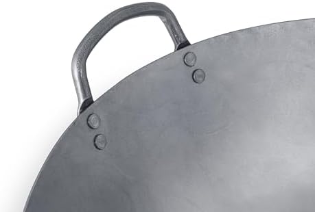 Craft Wok Large 18-Inch Heavy Canton Style Hand Hammered Carbon Steel Wok (Round Bottom) / 731W87-18in