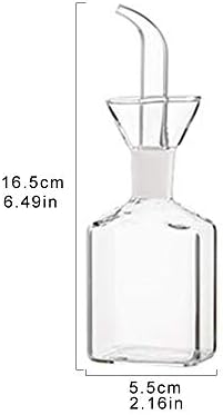 LandHope Oil Bottle Glass Olive Oil Dispenser Bottle Glass Cooking Oil Vinegar Measuring Dispenser With Spout for Kitchen and BBQ (125ml/4.27oz)