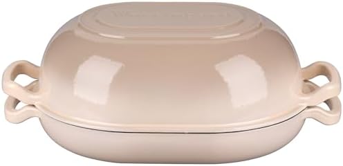 VORRINGARD Enameled Cast Iron Sourdough Bread Oven, Dutch Oven, Loaf Cast Iron Bread Pan for Homemade Bread Baking, Meatloaf Pan with Lid, 5QT, Latte