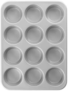 Nordic Ware Brilliant™ Colorful Bakeware 12 Cavity Muffin Pan, Nonstick made without PFAS or PTFE for safe cooking; Reinforced steel rim prevents warping
