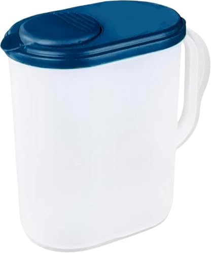 2-Pack Water Pitcher with Lid & Pivot Top Spout 1 Gallon Pitcher - Navy