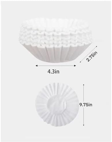 12-Cup Commercial Coffee Filters, Large Coffee Filters,Premium Quality, (9 ¾ Inch x 4 ¼ Inch) All-Natural, Big & Tall Filters Compatible with Coffee Machines - Woman Owned(300 Pack)