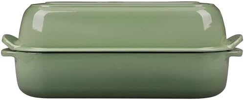 EDGING CASTING Enameled Cast Iron Loaf Pan with Lid, Bread pan, Dutch Oven Bread pan for Homemade Sourdough Bread Baking, 12.5x5.5 inch, 5qt, Pistachio Green