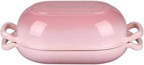 VORRINGARD Enameled Cast Iron Sourdough Bread Oven, Dutch Oven, Loaf Cast Iron Bread Pan for Homemade Bread Baking, Meatloaf Pan with Lid, 5QT, Pink