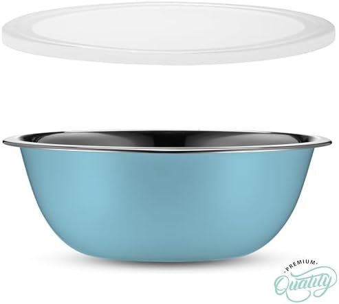 10-Piece Stainless Steel Mixing Bowl Set with Lids for Food Prep & Storage