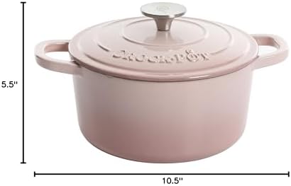 Crock-Pot Artisan Round Enameled Cast Iron Dutch Oven, 7-Quart, Pistachio Green