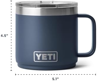 YETI Rambler 14 oz Ceramic Lined Stackable Mug, Tropical Pink