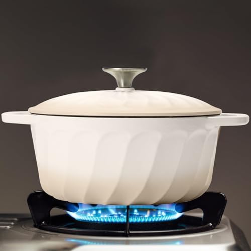 Enameled Cast Iron Dutch Oven Pot with Lid, 3 QT Small Dutch Oven