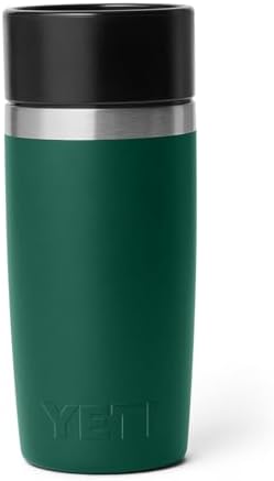 YETI Rambler 12 oz Travel Bottle, Stainless Steel, Vacuum Insulated with Leakproof Commuter Cap, Black Forest Green