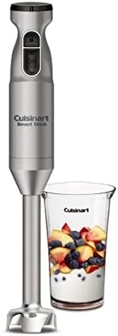 Cuisinart Smart Stick Two-Speed Corded Hand Blender, Powerful Immersion Blender with 300-Watt Motor Blends Shakes, Smoothies, Puree, Baby Food, Soups & Sauces, CSB-175SVP1, Silver