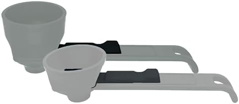 NEW VERSION: Slide Scoop the original measuring scoop + funnel No spill preparation of protein powder, workout & sports drinks, baby formula & kcup refill Mess & Spill free - (Set of 1 & 2 Tablespoon)