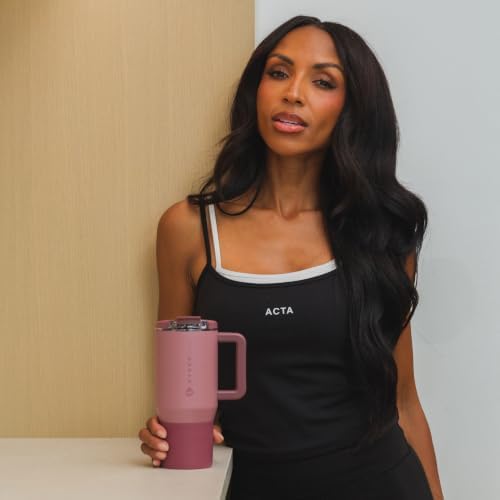 HydroJug Coffee Traveler 20oz Ceramic-Lined Mug with Handle, Canyon Rose