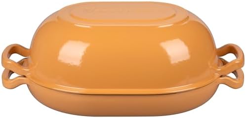 VORRINGARD Enameled Cast Iron Sourdough Bread Oven, Dutch Oven, Loaf Cast Iron Bread Pan for Homemade Bread Baking, Meatloaf Pan with Lid, 7QT, Yellow