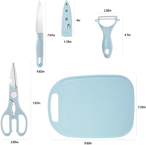 Portable Mini Travel Cutting Board Set for Camping & Outdoor (Blue)