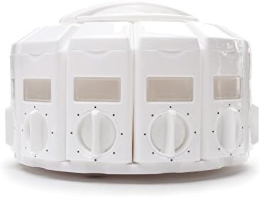 KitchenArt Spice Rack, Select-A-Spice Auto-Measure Rotating Spice Rack, White, 12 Compartments