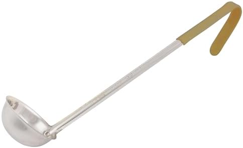 Winco 3 oz Red Prime One Piece Stainless Steel Ladle Listed