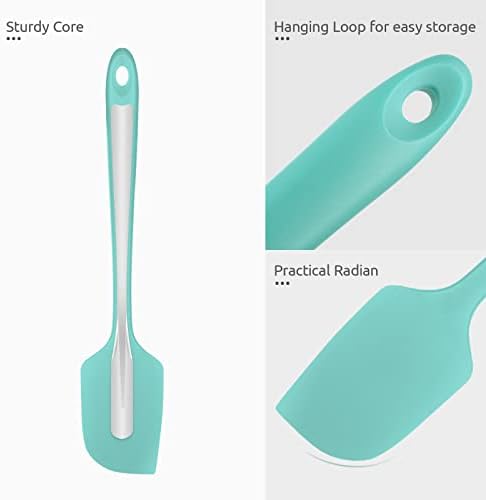 U-Taste Silicone Large Spatula, 600ºF High Temp Scraper, 11.38in, Aqua Sky