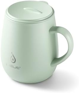 Ideus 16 oz Insulated Coffee Mug with Lid and Handle (Mint Green 3.0)
