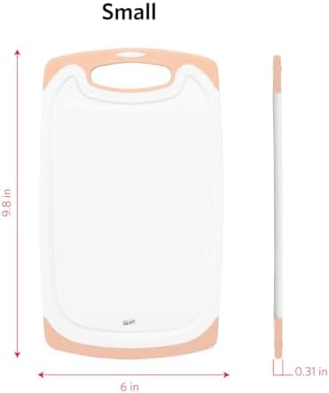 Glad Cutting Boards for Kitchen - 3pc Cutting Board Set with Juice Grooves and Non Slip Handles - Assorted Sizes for Meat, Vegetables, and Fruit - Non Porous, Dishwasher Safe, Rust