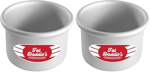 Fat Daddio's Anodized Aluminum Round Cake Pan, 4 x 3 Inch (Pack of 2)